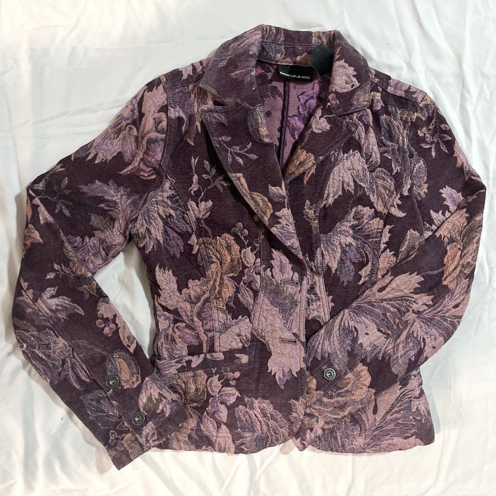 2000s DKNY Floral Blazer SIZE S